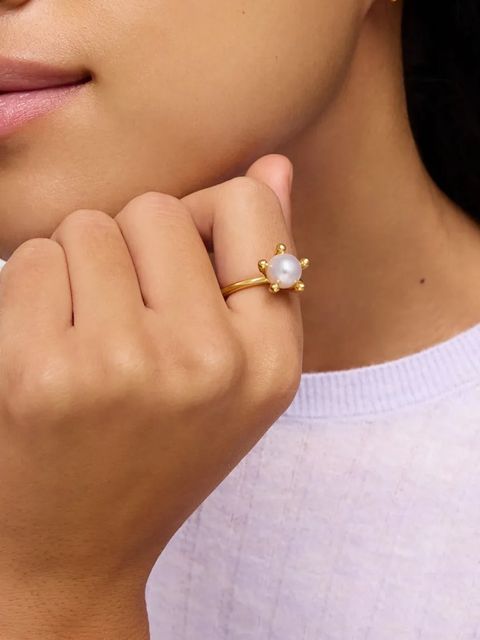 Tous pierścionek ze srebra pokrytego złotem 12