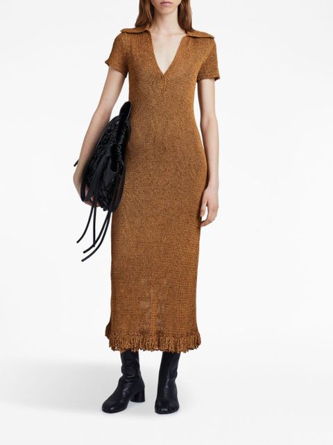 Proenza Schouler ribbon crochet fringe dress - Brown - zdjęcie produktu nr 2