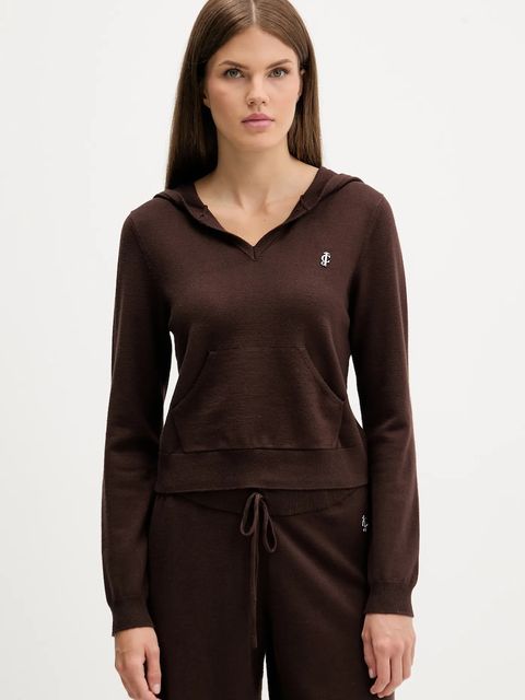Juicy Couture sweter damski kolor brązowy JCGAS225016 - zdjęcie produktu nr 1