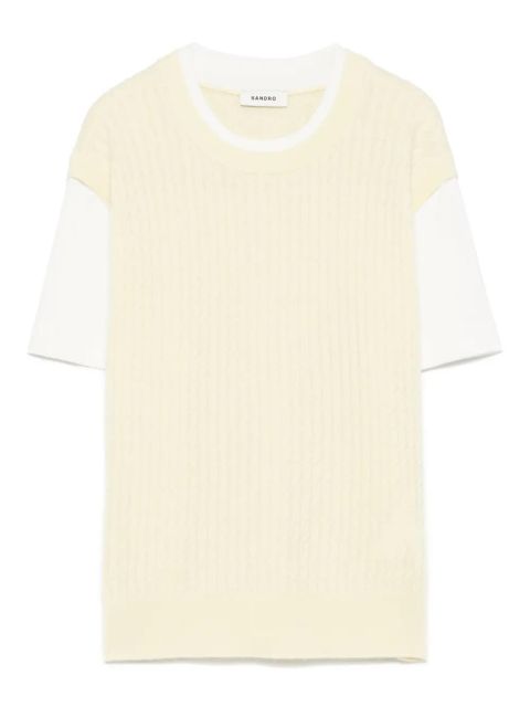 SANDRO layered T-shirt - Yellow - zdjęcie produktu nr 1