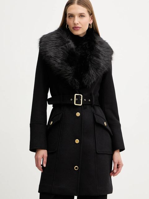 Marciano by Guess płaszcz z dodatkiem wełny ALICE kolor czarny 5BGL26 1799Z - zdjęcie produktu nr 1