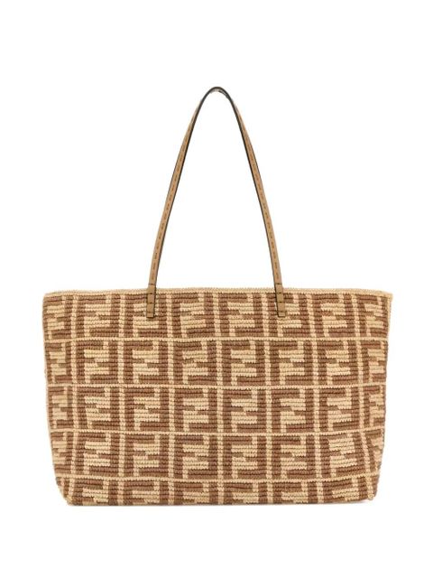 FENDI large embroidered tote bag - Neutrals - zdjęcie produktu nr 1