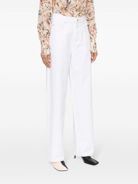 ISABEL MARANT Joanny mid-rise straight-leg jeans - White