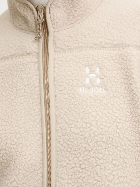 Haglöfs bluza sportowa Mossa Pile kolor beżowy gładka 606538