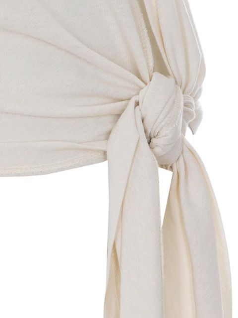 Eleh knot-detail T-shirt - Neutrals