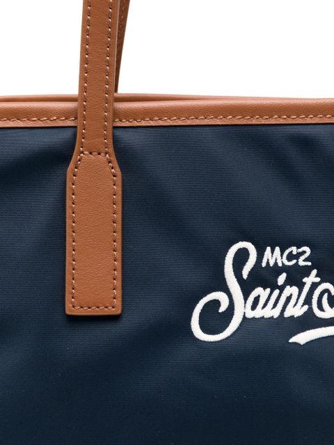 MC2 Saint Barth embroiderd-logo tote bag - Blue