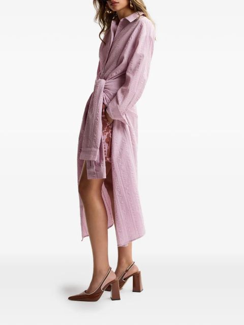 Essentiel Antwerp tie-waist oversized midi dress - Pink