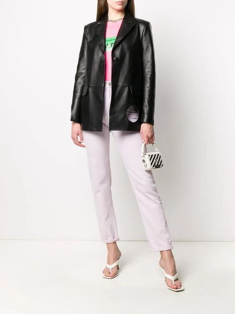 Off-White circle cut-out blazer - Black - zdjęcie produktu nr 2