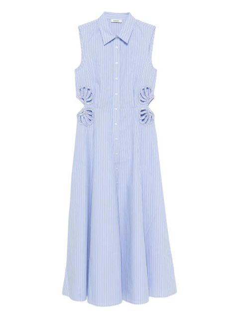 SANDRO cut-out striped dress - Blue - zdjęcie produktu nr 1
