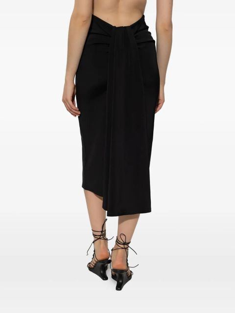 Jacquemus draped midi skirt - Black