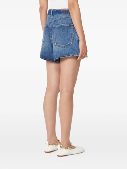 Sportmax Medio frayed shorts - Blue