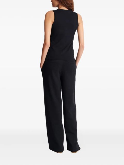 Balmain logo-print cotton top - Black