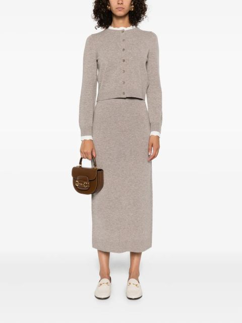 SANDRO lace-trimmed cardigan - Neutrals - zdjęcie produktu nr 2