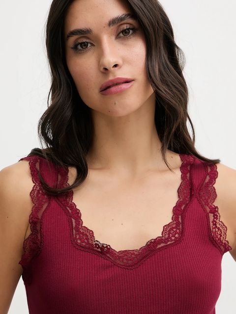 Tommy Hilfiger piżama damska kolor bordowy UW0UW06215