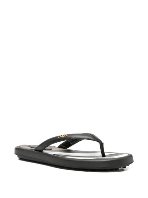 Tod's logo thong sandals - Black - zdjęcie produktu nr 2