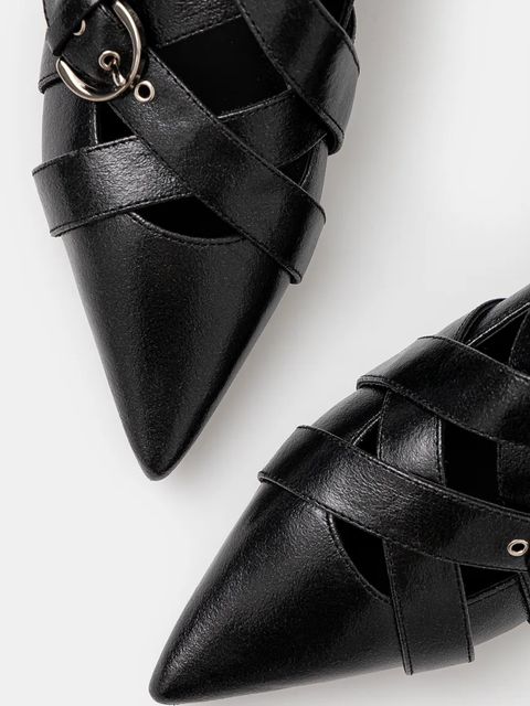 Pinko baleriny skórzane Giani