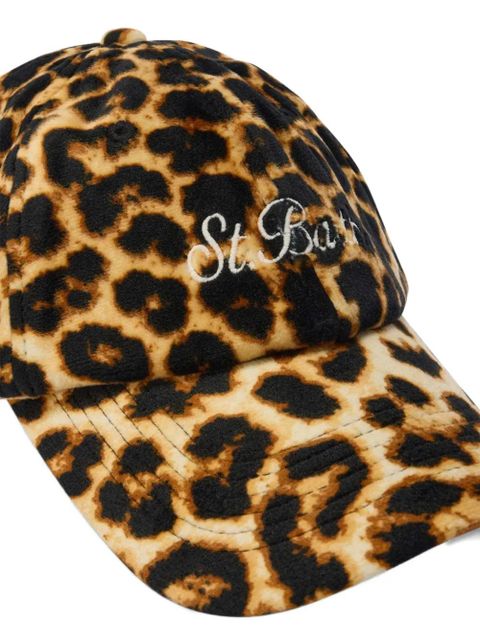 MC2 Saint Barth leopard-print logo-embroidered baseball cap - Neutrals