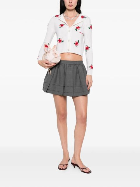 SHUSHU/TONG floral-embroidered cardigan - White - zdjęcie produktu nr 2