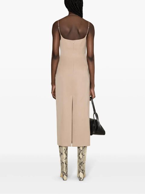 The Attico panelled virgin-wool dress - Neutrals