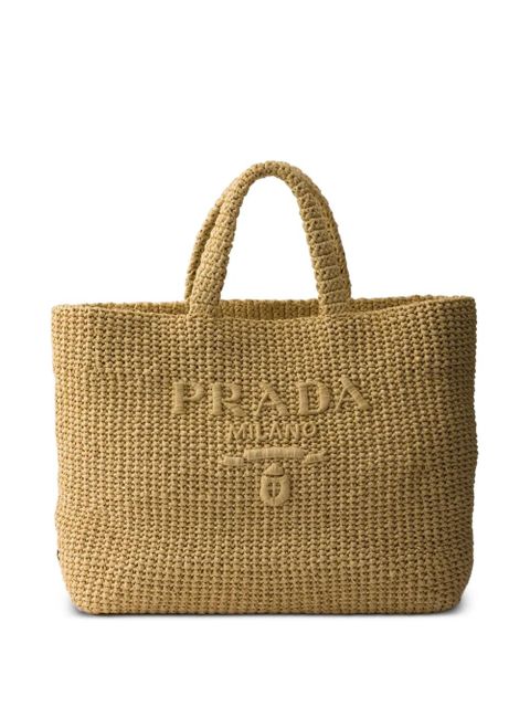 Prada crochet tote bag - Neutrals - zdjęcie produktu nr 1