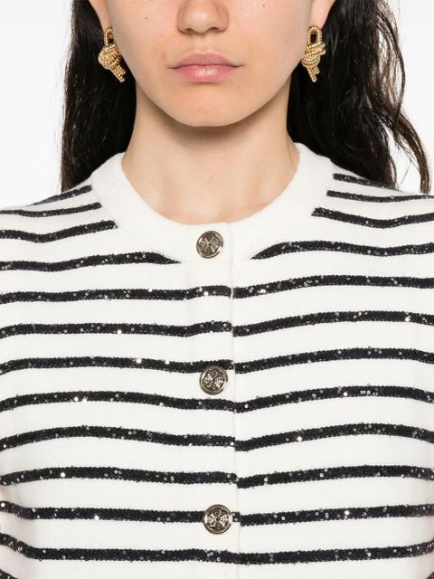 Maje striped vest - White