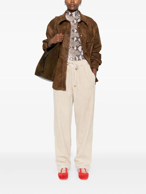 ISABEL MARANT drawstring corduroy straight trousers - Neutrals - zdjęcie produktu nr 2