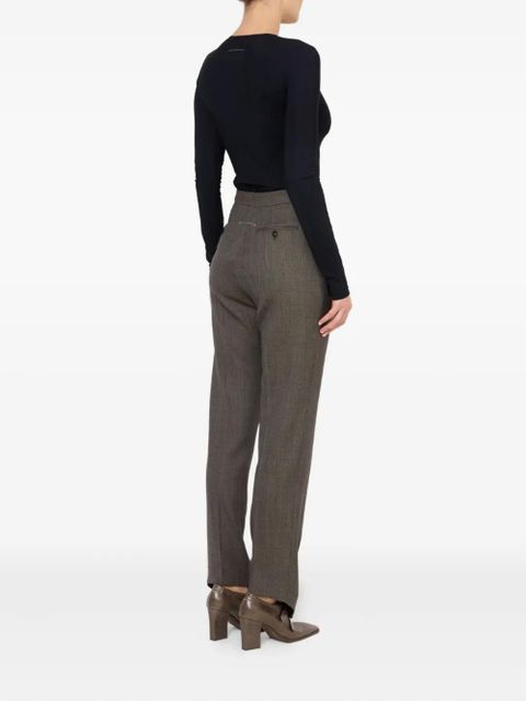 MM6 Maison Margiela virgin-wool trousers - Brown