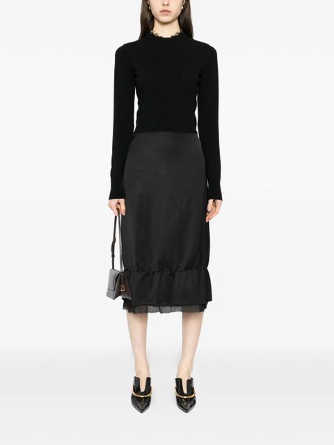 TOTEME satin midi skirt - Black - zdjęcie produktu nr 2