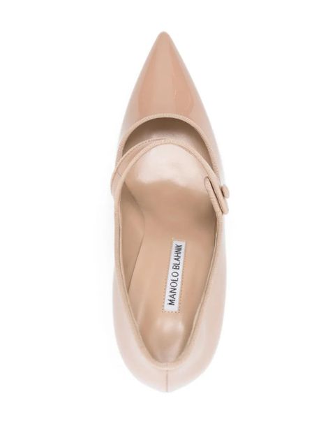 Manolo Blahnik Campari 105mm patent pumps - Neutrals