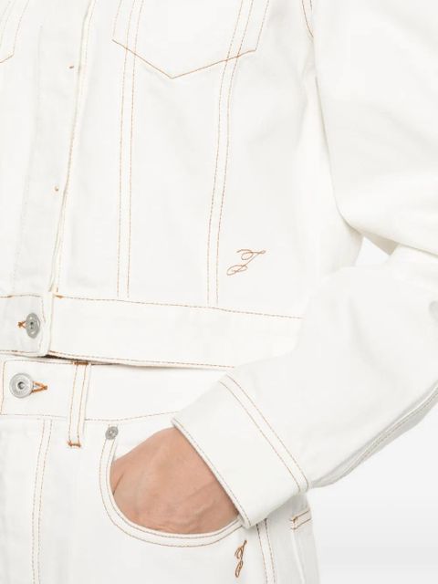 Jacquemus The Ovalo de-Nîmes denim jacket - Neutrals