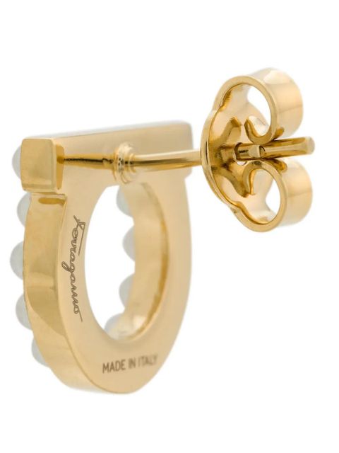 Ferragamo embellished Gancio earrings - Metallic