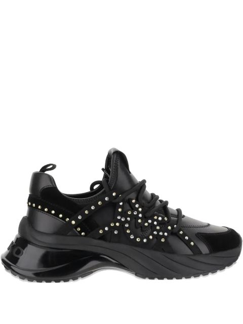 PINKO rhinestone-embellished lace-up sneakers - Black - zdjęcie produktu nr 1
