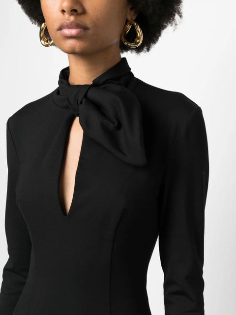 The Attico Isabel open-back midi dress - Black