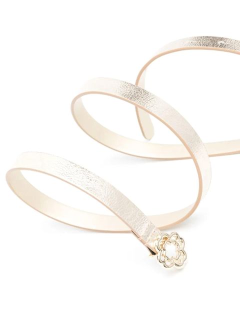 Maje Clover slim leather belt - Gold - zdjęcie produktu nr 2