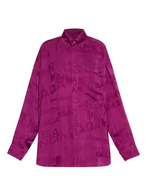 Balenciaga logo-pattern shirt - Pink - zdjęcie produktu nr 1