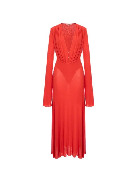 MANURÍ Suki long-sleeve maxi dress - Red - zdjęcie produktu nr 1