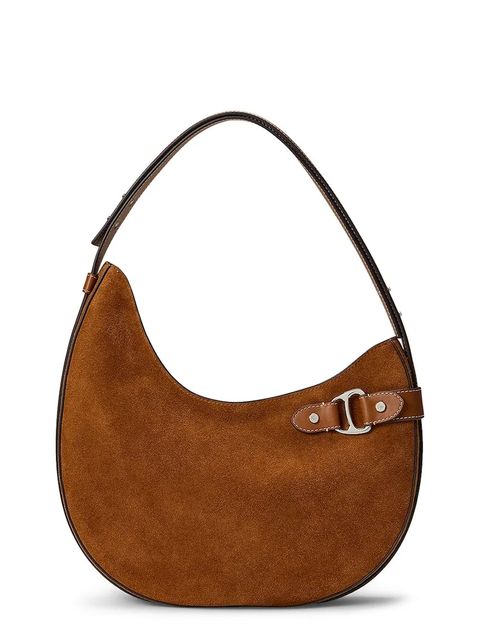 Lauren Ralph Lauren torebka zamszowa kolor brązowy 431980157 - zdjęcie produktu nr 1