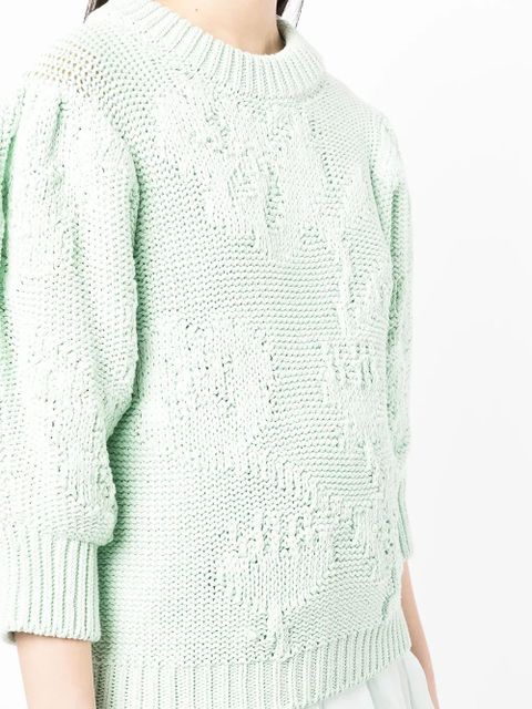 Cecilie Bahnsen chunky-knit organic cotton jumper - Green