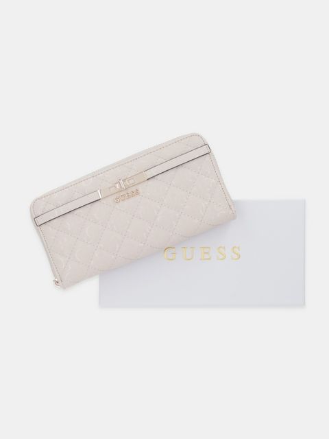 Guess portfel IDRA damski kolor beżowy SWGG81 57146