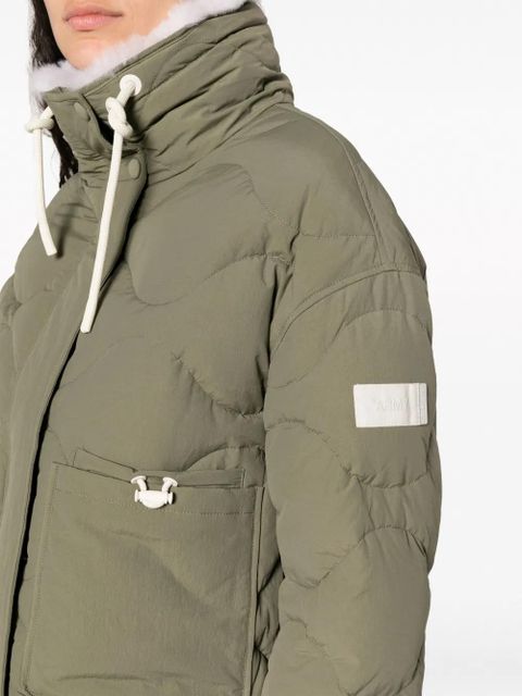 Yves Salomon high-neck quilted jacket - Green