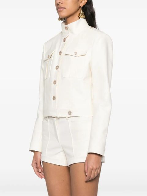 TOM FORD stand-up collar cropped jacket - Neutrals - zdjęcie produktu nr 2