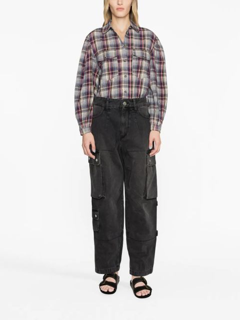 MARANT ÉTOILE Lidzy puff-sleeve shirt - Neutrals - zdjęcie produktu nr 2