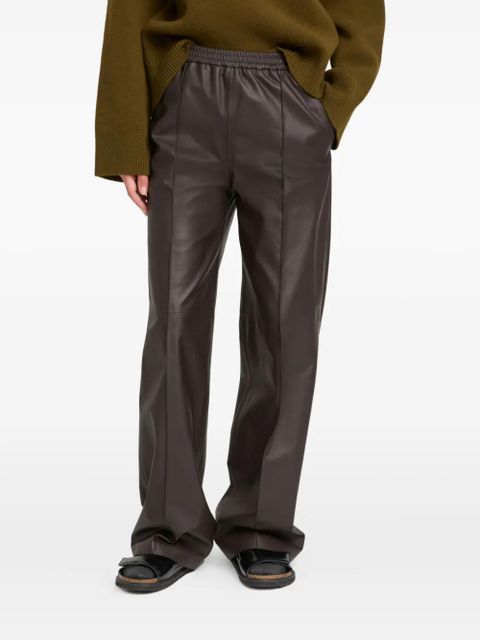 Yves Salomon lamb-leather trousers - Brown