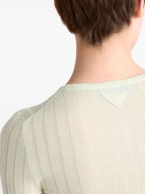 Prada crew-neck silk jumper - Green