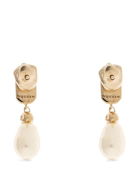 Alexander McQueen skull pearl earrings - Gold - zdjęcie produktu nr 2