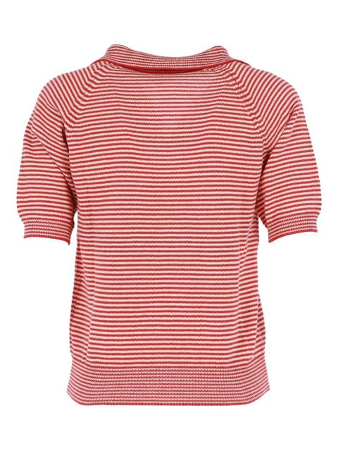 Weekend Max Mara striped polo-neck T-shirt - Red