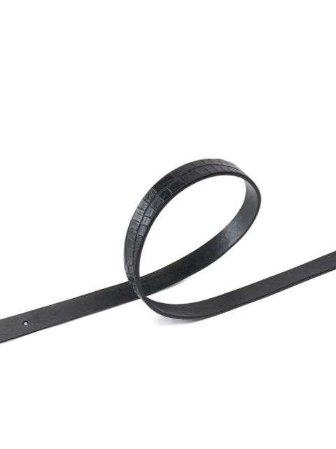 PINKO Ballestas croc-embossed buckle belt - Black