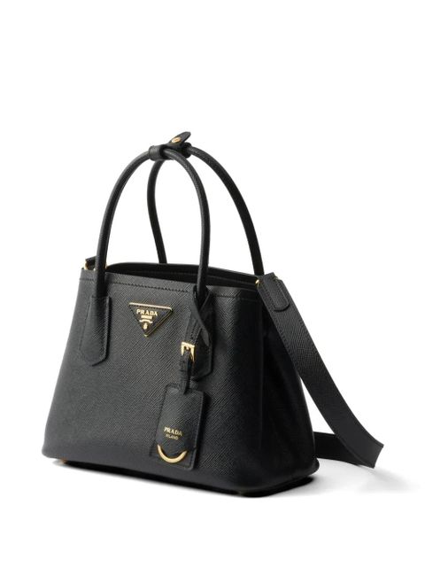 Prada Double small Saffiano leather bag - Black - zdjęcie produktu nr 2