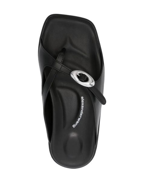 Alexander Wang Dome logo-buckle sandals - Black