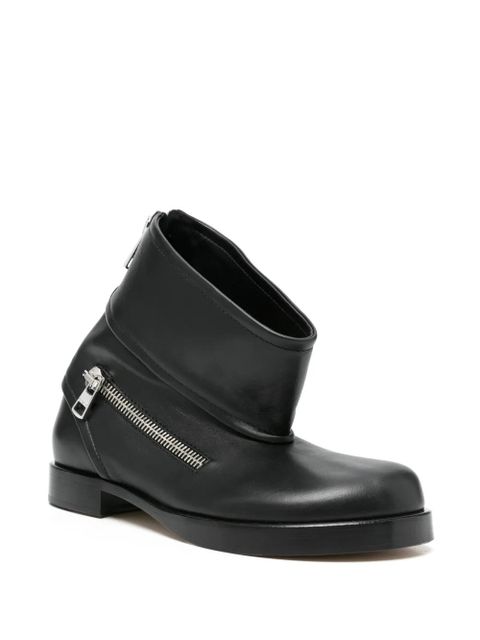 JW Anderson leather ankle boots - Black